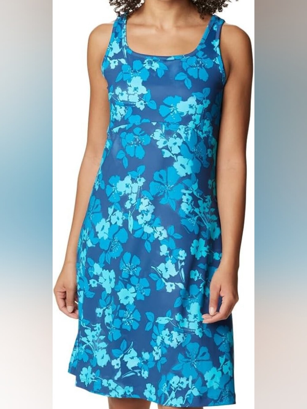 Columbia Freezer III Blue Carbon/Bloomdye Tropical Floral PFG Dress Plus SZ XXL